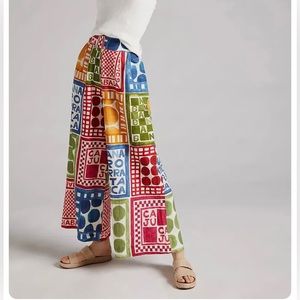 Farm Rio colorful pants. Size L